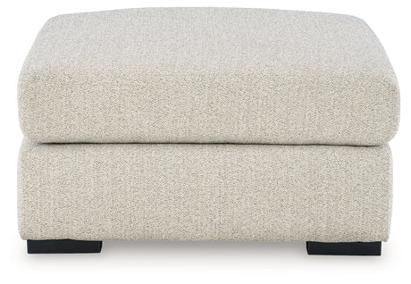 Laurelgrove oversized accent ottoman, head-on front view showing plush cushioning