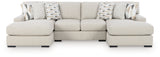 Side view of Laurelgrove pebble chenille sectional sofa