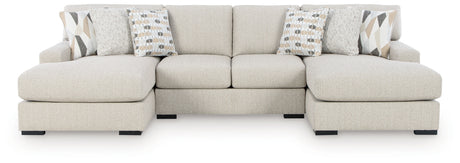 Side view of Laurelgrove pebble chenille sectional sofa