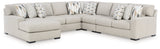 Alternate main view of Laurelgrove pebble chenille sectional sofa with chaise
