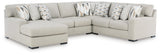Side view showing chaise of Laurelgrove Pebble Chenille Sectional