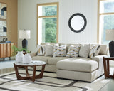 Side view showing chaise of Laurelgrove Pebble Chenille sectional sofa