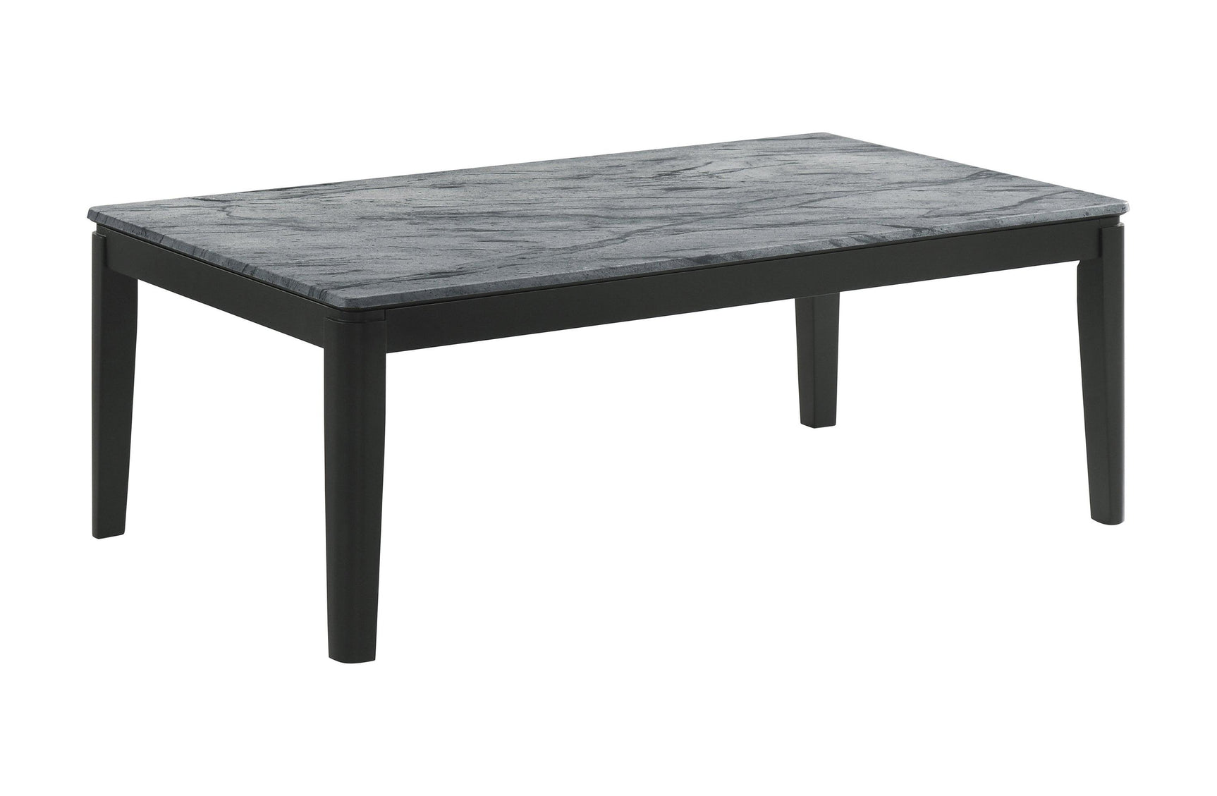 Close-up of faux grey marble top on Mozzi coffee table