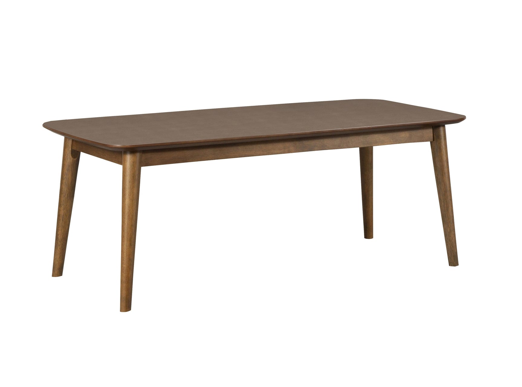Side angle of Radley occasional set end table with walnut veneer finish
