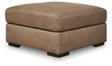 Veronella Sahara Leather Oversized Accent Ottoman front view