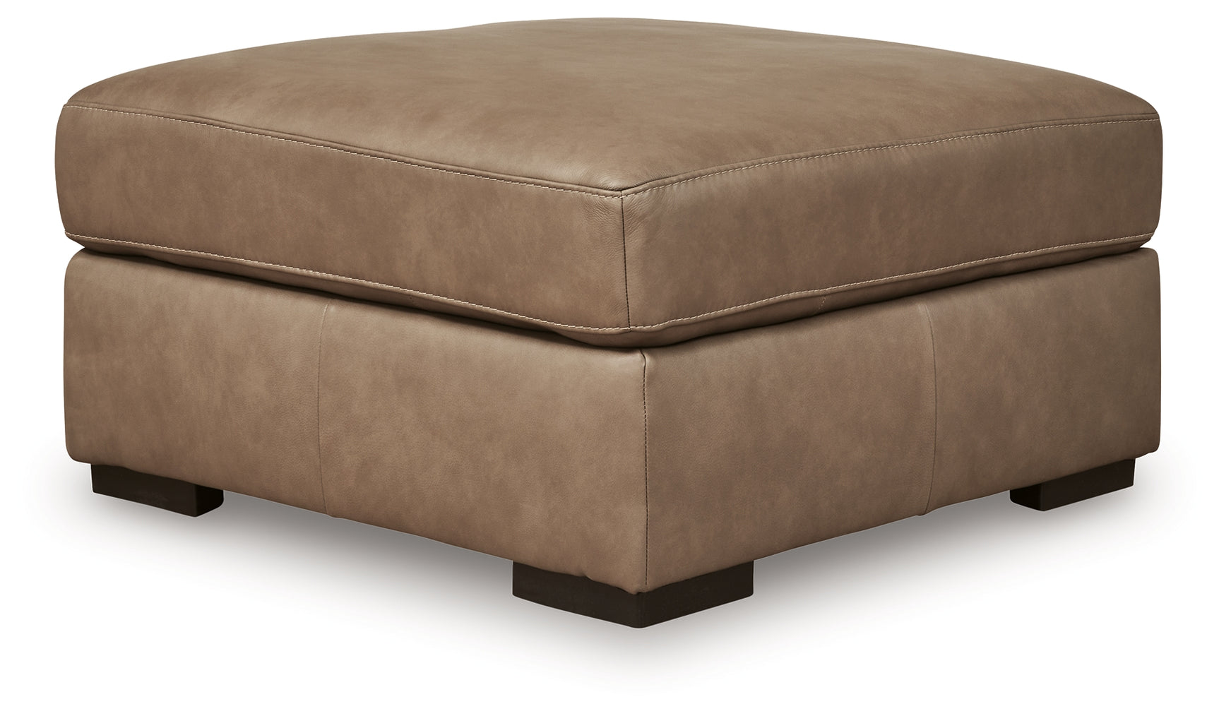 Veronella Sahara Leather Oversized Accent Ottoman front view