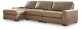 Detailed leather and stitching close-up of Veronella Sahara sectional