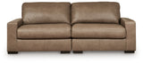Veronella Sahara Leather 2-Piece Sectional Sofa side view