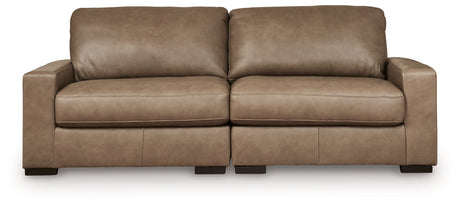 Veronella Sahara Leather 2-Piece Sectional Sofa side view