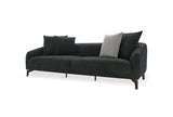 Maison Black 3-Seater Sofa - Ella Furniture