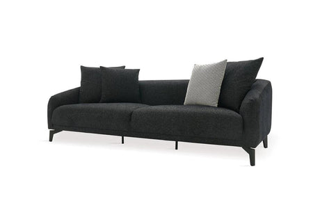 Maison Black 3-Seater Sofa wide front view