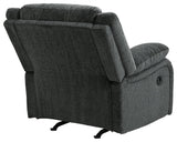 back view of Draycoll Slate Chenille Recliner
