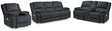 Draycoll Slate loveseat angled view