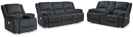 Draycoll Slate loveseat angled view