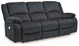 Close-up of chenille upholstery texture on Draycoll Slate sofa