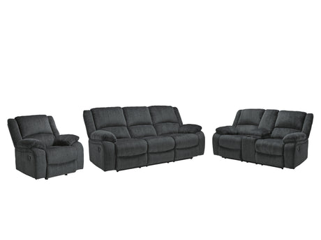 Draycoll Slate loveseat USB port close-up
