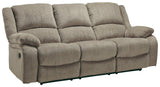 Draycoll Slate Chenille Reclining Sofa alternative angle