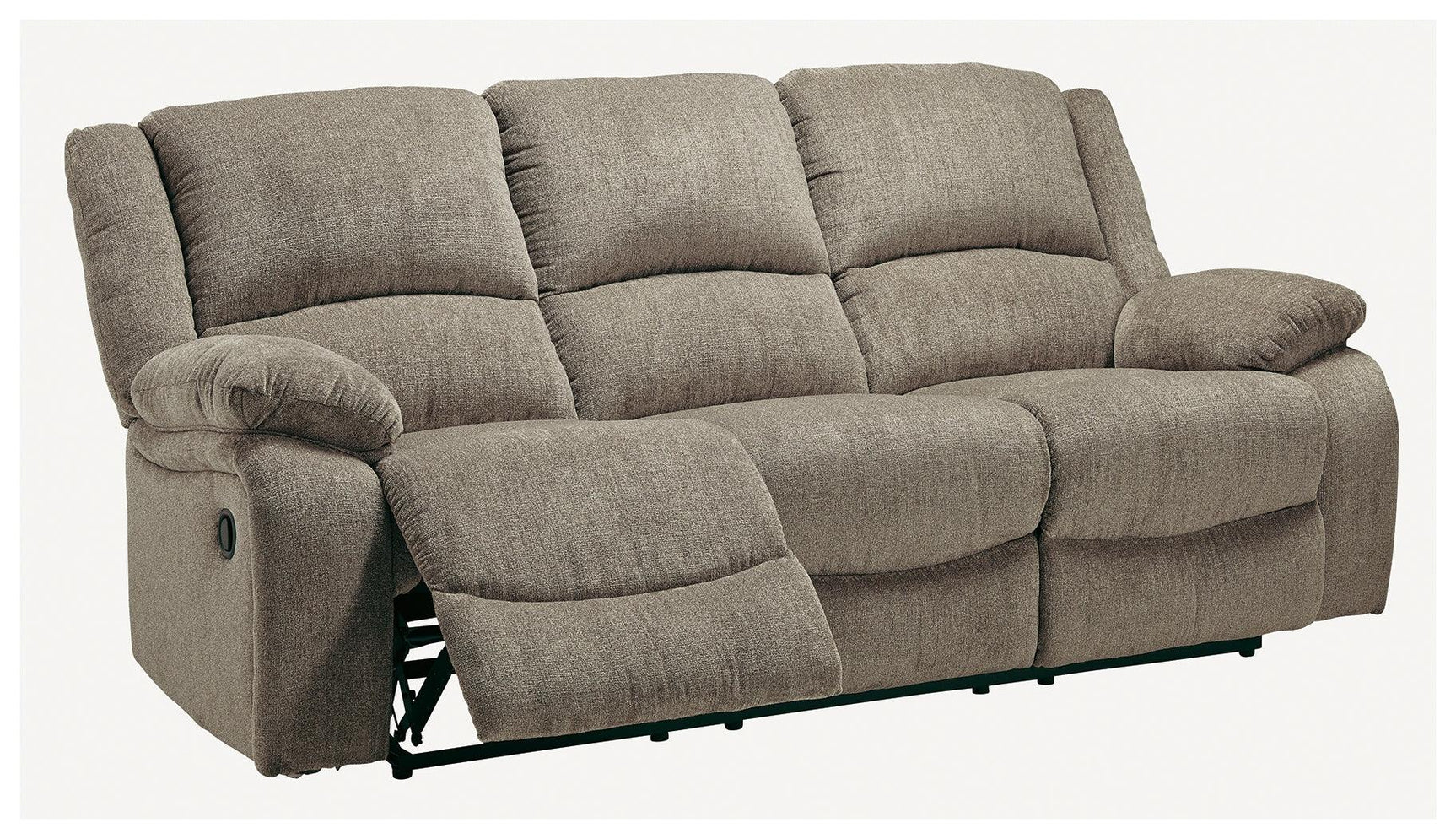 Draycoll Slate Chenille Reclining Sofa full set view