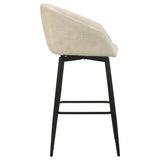 Rainer Fabric Upholstered Swivel Bar Chair Cream Set of 2 — product image 8