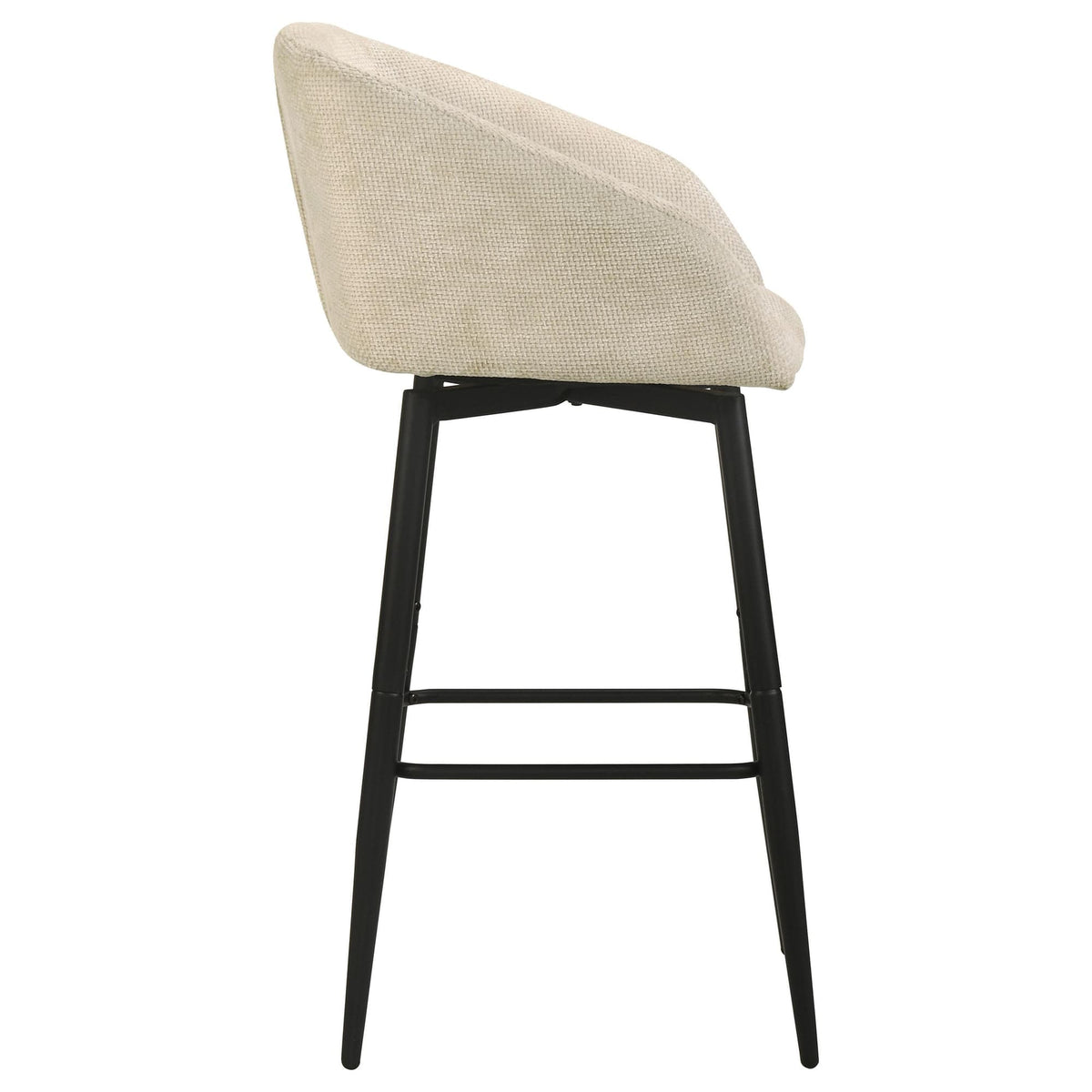 Rainer Fabric Upholstered Swivel Bar Chair Cream Set of 2 — product image 8