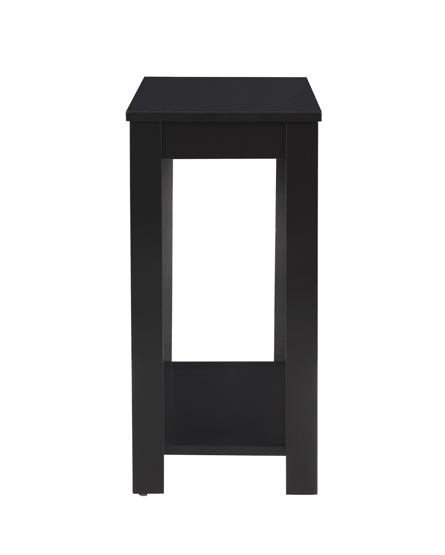 Pierce Black Chairside Coffee Table showing modern contemporary style