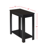 Pierce Black Chairside Coffee Table full front view