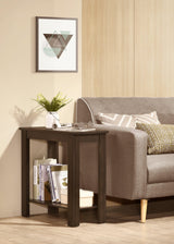 Pierce Charcoal Chairside Coffee Table, corner detail