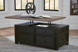 Tyler Grayish Brown/Black Coffee Table with 1 End Table — product view