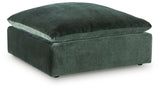 Carriage View Jade Velvet Oversized Accent Ottoman