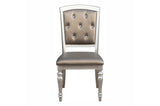 Orsina Pearl Faux Leather Rectangular Dining Room Set main view