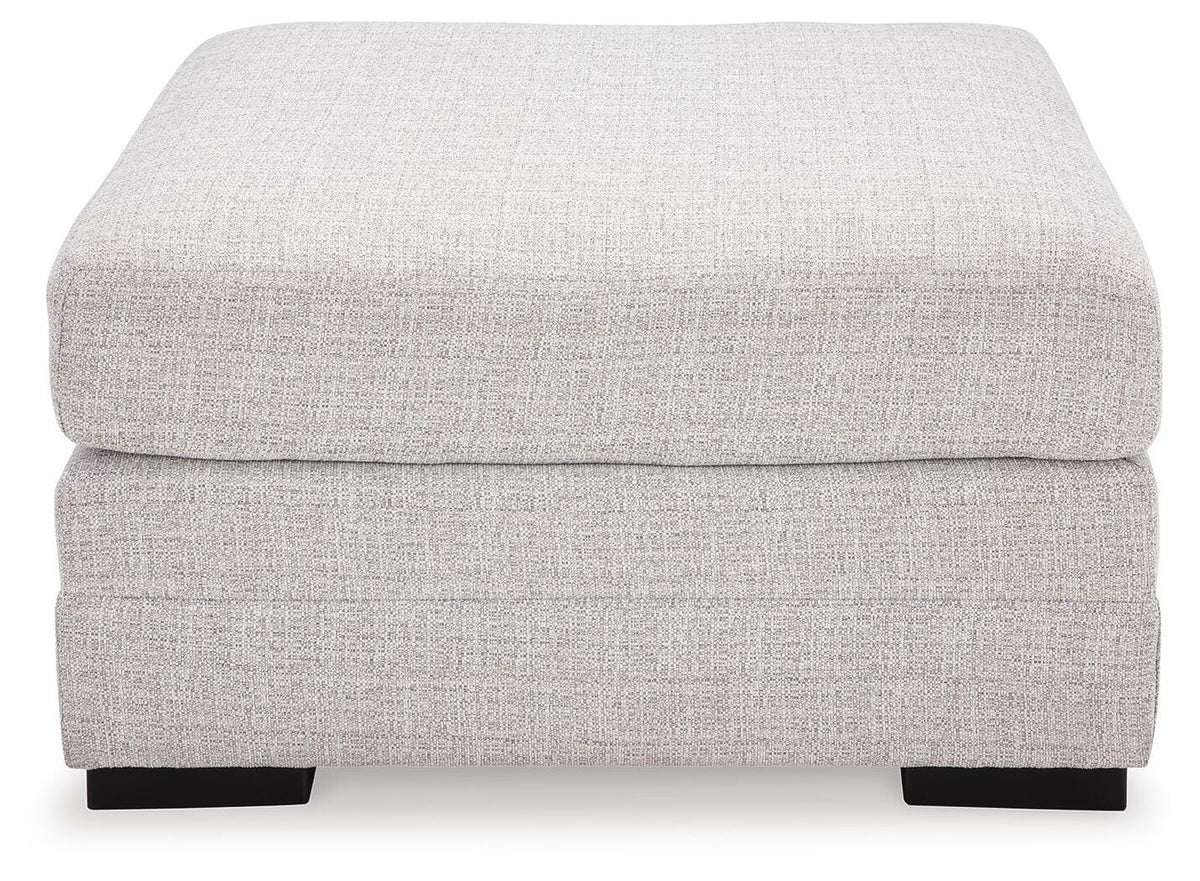 Koralynn Stone 3-Piece Sectional with Ottoman — front view