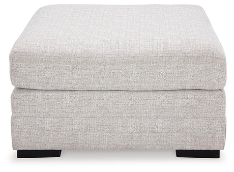Koralynn Stone 3-Piece Sectional with Ottoman — front view