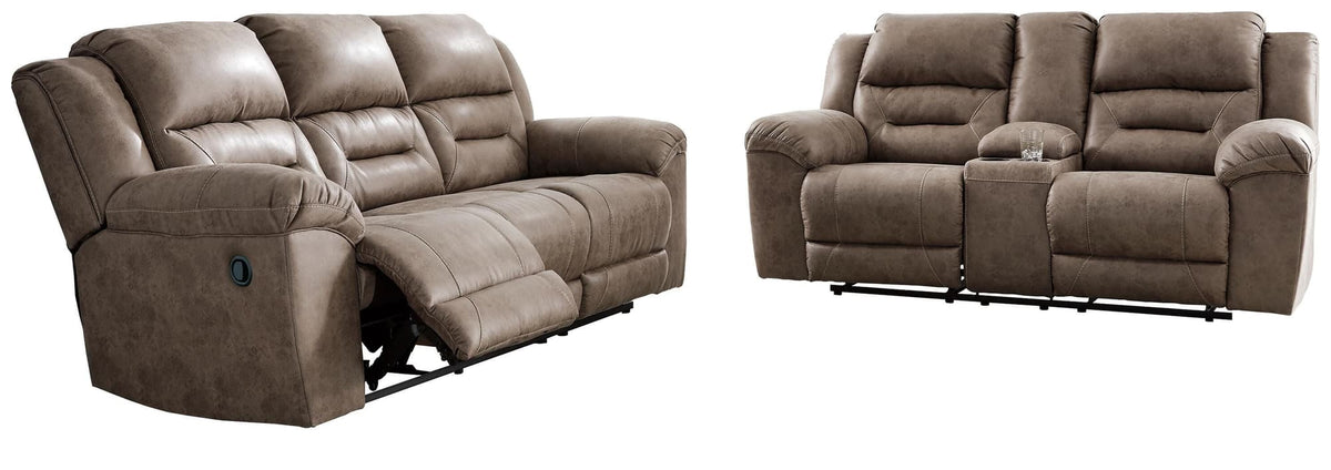 Stoneland Fossil Reclining Sofa and Loveseat Set — product image 2
