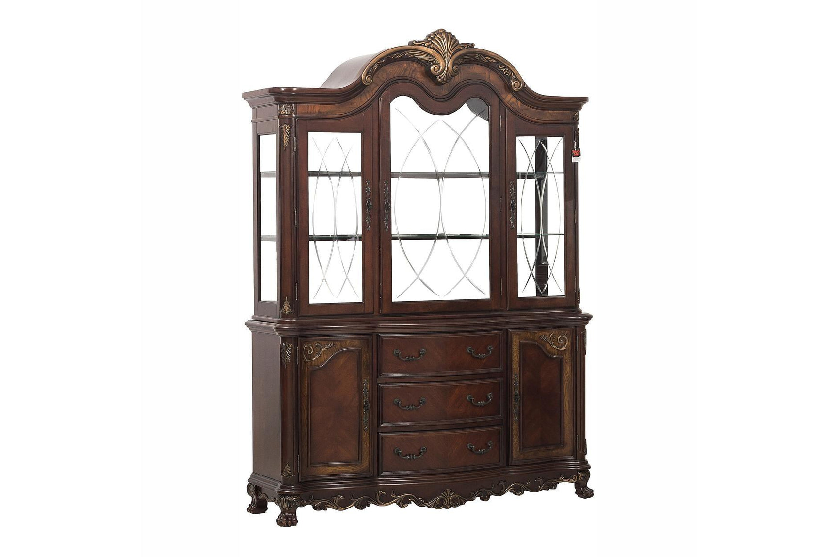 Deryn Park Cherry Traditional Solid Wood Plush Upholstered Seat Rectangular Dining Room Set - Ella Furniture