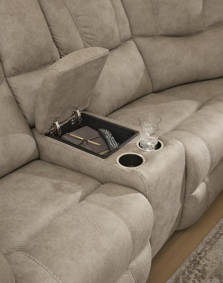 Pearce-Pike Birch 3-Piece Reclining Sectional with Double Console — detail view