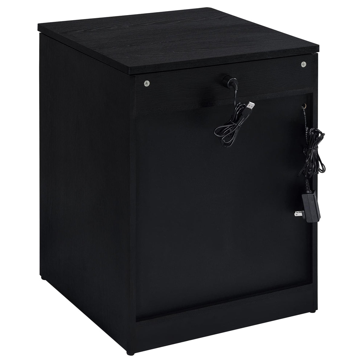 Fabre Black Ash 1-Drawer Extendable Top Nightstand — product image 6