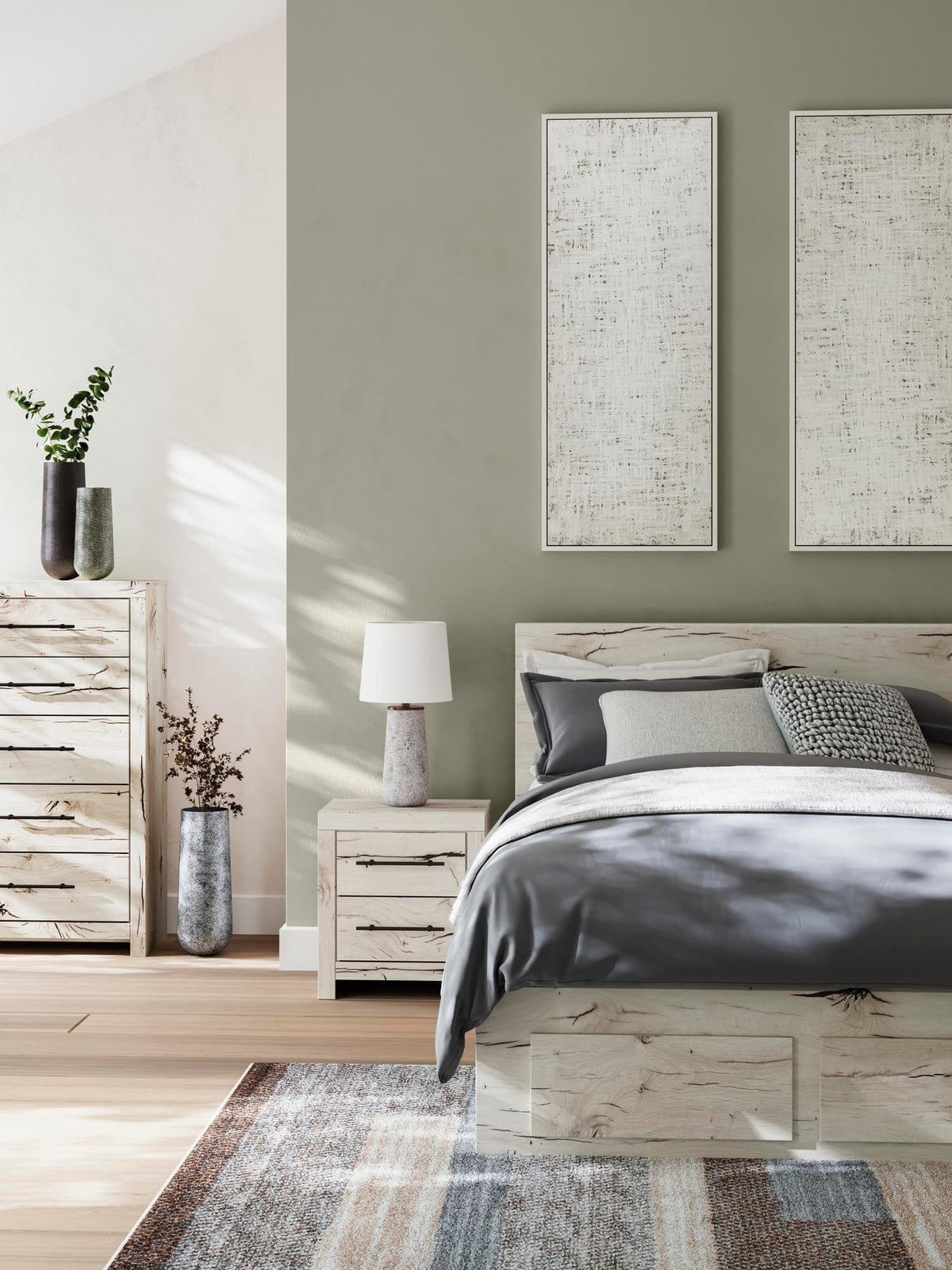 Lawroy Light Natural Queen Panel Storage Bed — product image 12