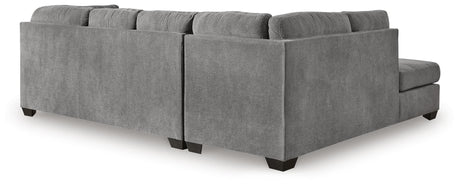 Marleton Gray 2-Piece Sleeper Sectional with Ottoman — back view