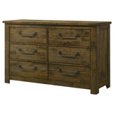 Doherty 6-Drawer Bedroom Dresser Rustic Brown — product image 4