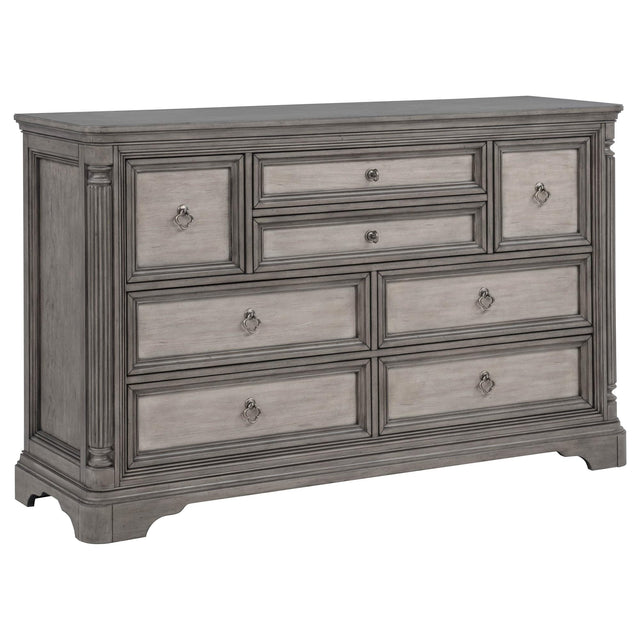 Cresswell 8-Drawer Bedroom Dresser Weathered Taupe — product view