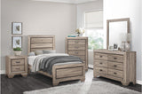 Beechnut Light Youth Panel Bedroom Set front view with bed and dresser