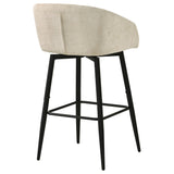 Rainer Fabric Upholstered Swivel Bar Chair Cream Set of 2 — product image 7