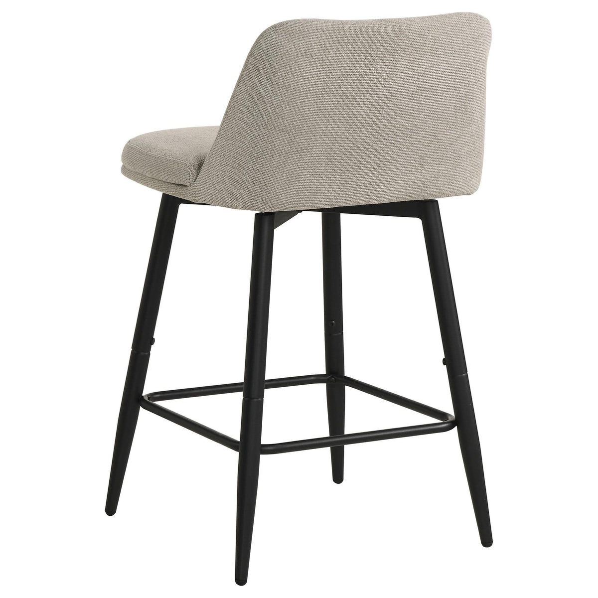 Mellor Slate Brown Fabric Upholstered Swivel Counter Chair Set of 2 — product image 6
