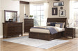 Logandale Brown Modern Transitional Solid Wood Sleigh Bedroom Set - Ella Furniture