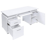 Tracy Office Desk keyboard tray extended