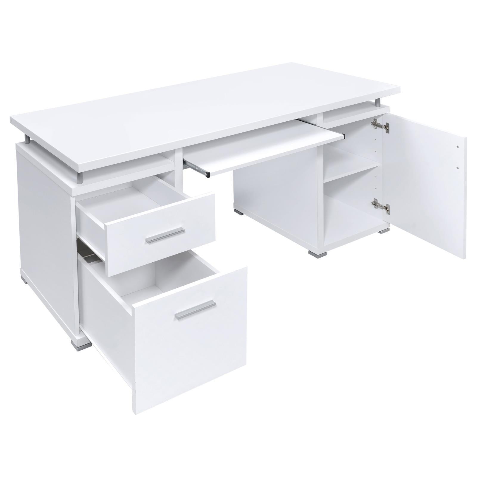 Tracy Office Desk keyboard tray extended