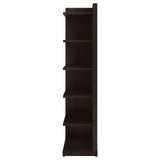 Pinckard corner bookcase cappuccino bottom view
