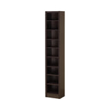 Eliam Cappuccino Rectangular Bookcase side angle