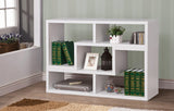 Velma white TV console side angle
