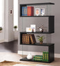 Emelle 4-Tier Bookcase Black And Clear - Ella Furniture